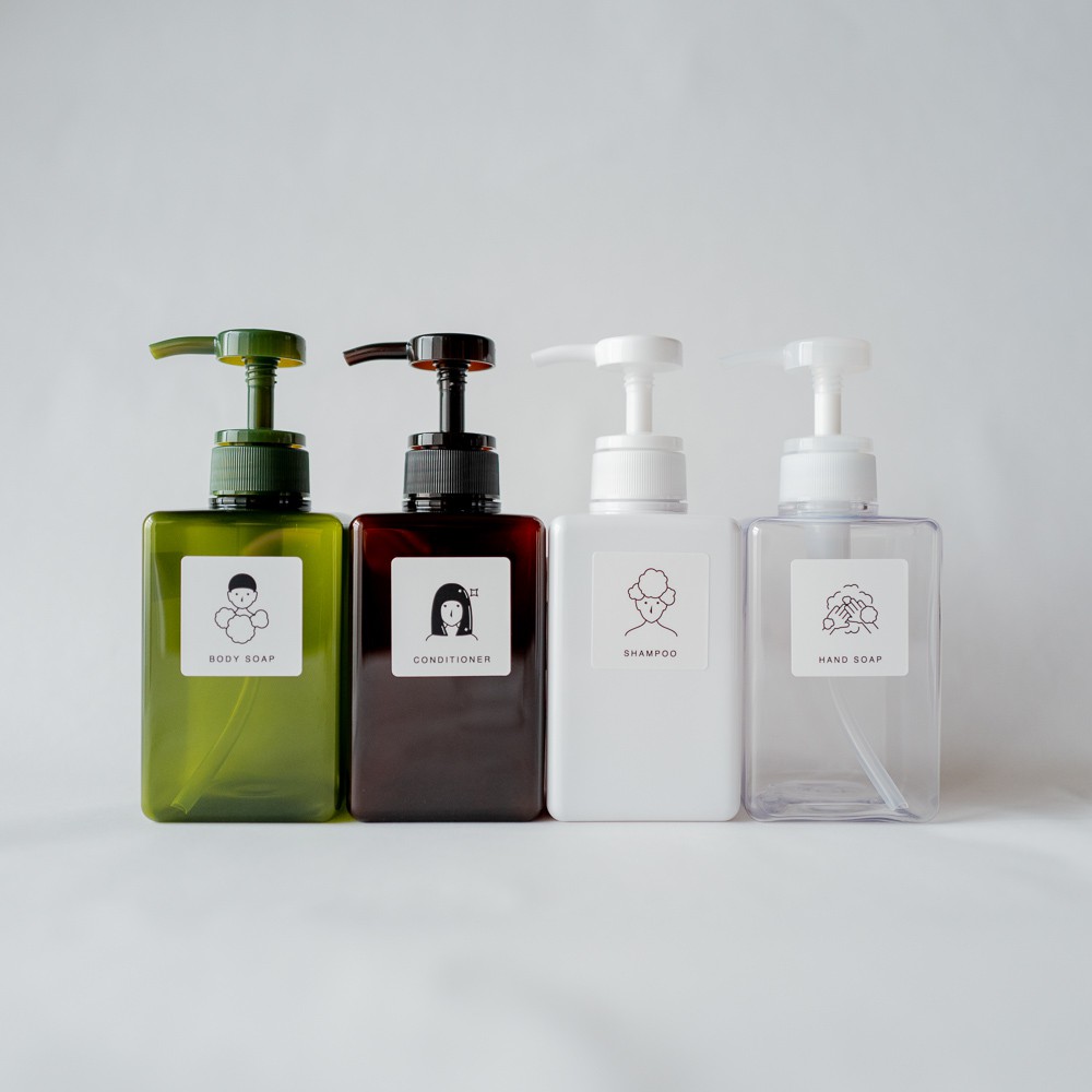 無印ボトルにラベル全種類